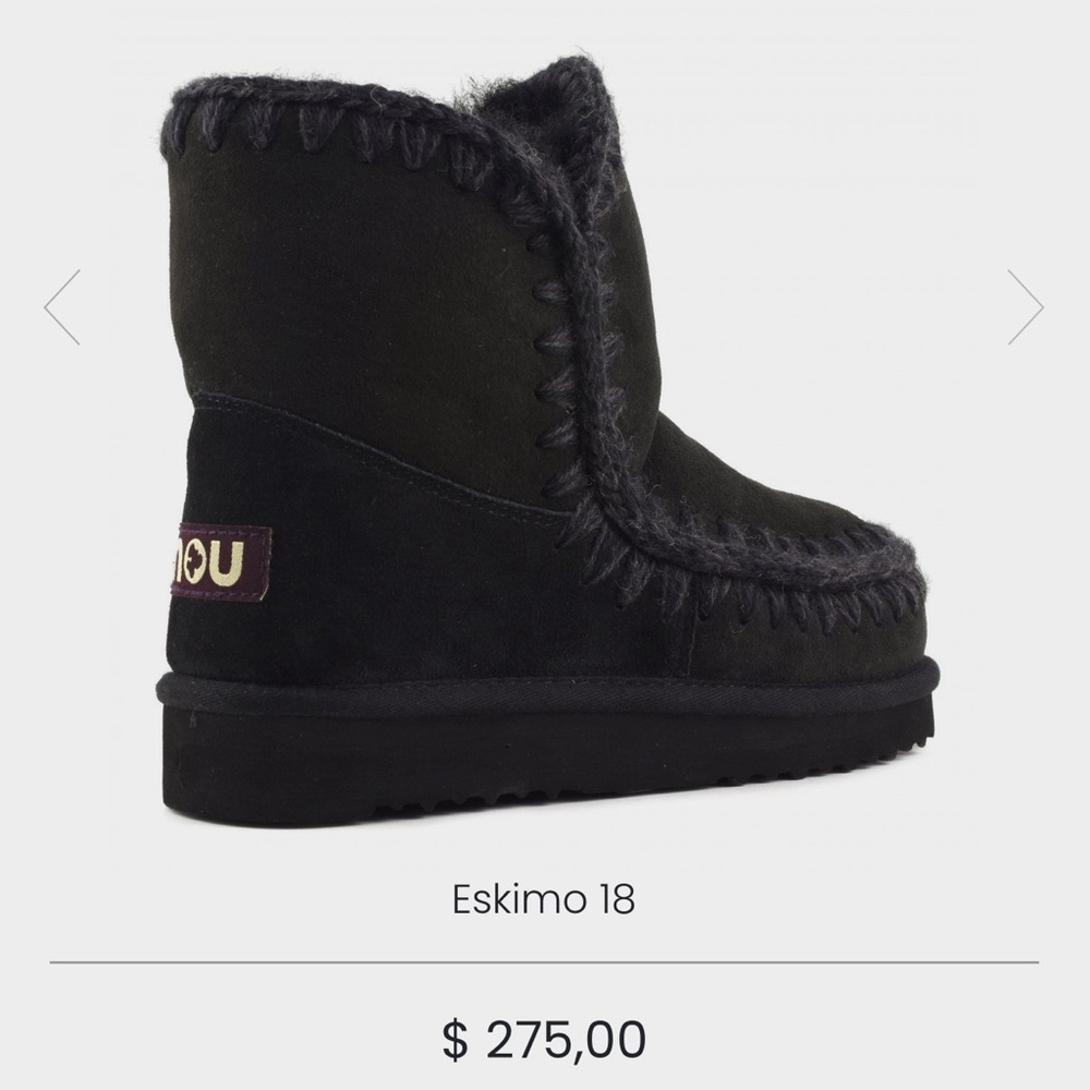 New. Never worn Mou Eskimo 18 black.